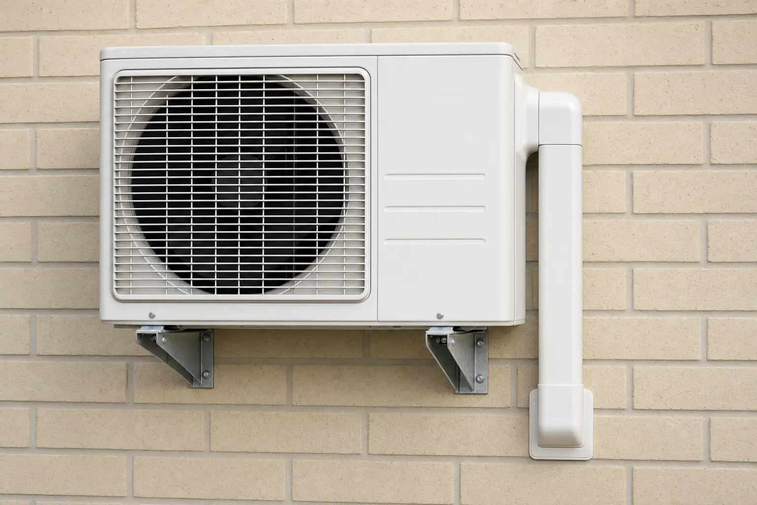 The same wall after AirCo fitted a new split-system condenser and fresh lagging